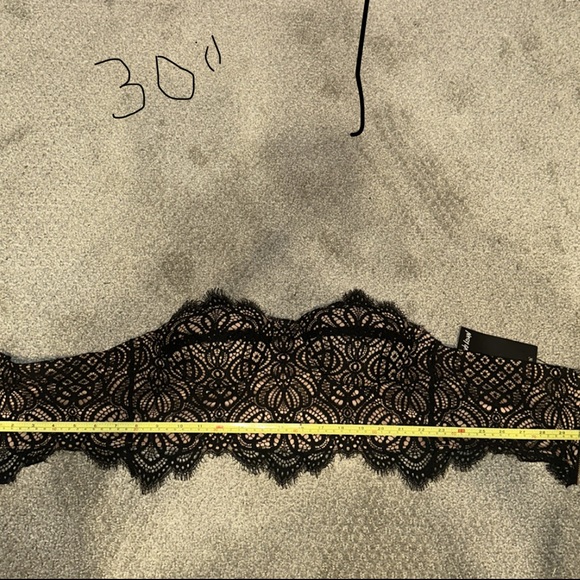 Nasty Gal Petite Strapless Lace Cropped Corset Top - Picture 12 of 12